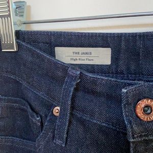 AG The Janis High Rise Flare Dark Wash Jeans